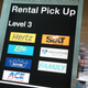A sign indicates the rental pickup area at the Miami International Airport Car Rental Center on April 12, 2021 in Miami, Florida. Customers are finding that car rental agencies have limited or no supply of vehicles as people begin traveling again after being locked down during the pandemic.